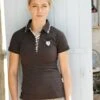 Horseware Women's Luna Fitted Cotton Mesh Polo - Brown