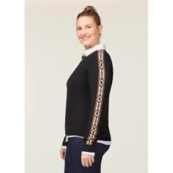 EQL Women's Snaffle Stripe Sweater - Black/Caramel -Ovation Store 711396 800 800