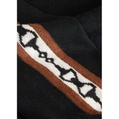 EQL Women's Snaffle Stripe Sweater - Black/Caramel -Ovation Store 711398 800 800