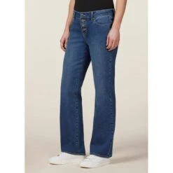 EQL Women's In Motion Button Fly Straight Leg Jeans - Midnight Wash 4 EQL Women's In Motion Button Fly Straight Leg Jeans - Midnight Wash -Ovation Store 711514 800 800