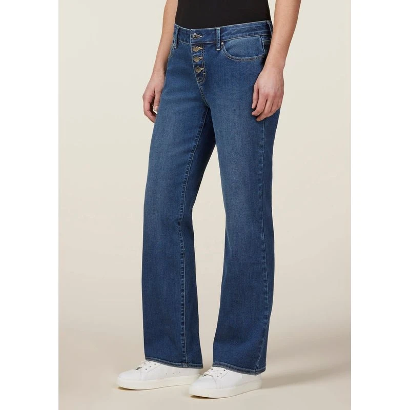 EQL Women's In Motion Button Fly Straight Leg Jeans - Midnight Wash EQL Women's In Motion Button Fly Straight Leg Jeans - Midnight Wash -Ovation Store 711514 800 800