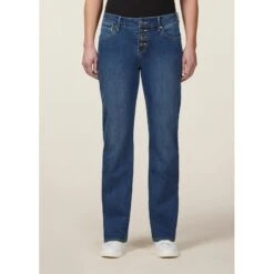 EQL Women's In Motion Button Fly Straight Leg Jeans - Midnight Wash 6 EQL Women's In Motion Button Fly Straight Leg Jeans - Midnight Wash -Ovation Store 711516 800 800