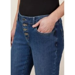 EQL Women's In Motion Button Fly Straight Leg Jeans - Midnight Wash 7 EQL Women's In Motion Button Fly Straight Leg Jeans - Midnight Wash -Ovation Store 711517 800 800