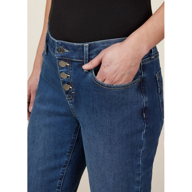 EQL Women's In Motion Button Fly Straight Leg Jeans - Midnight Wash EQL Women's In Motion Button Fly Straight Leg Jeans - Midnight Wash -Ovation Store 711517 800 800